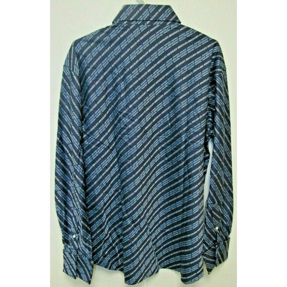 NBA Memphis Grizzlies Blue Button Up Dress Shirt Long Sleeve size 2XL Headmaster - Picture 2 of 7